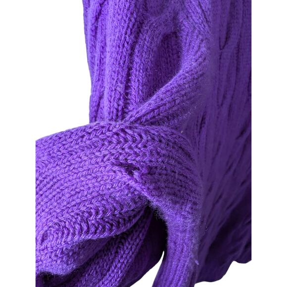 Ralph Lauren Purple Label Men’s Purple Cashmere Sweater Large Luxury Knit - Picture 8 of 9